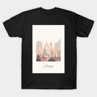 Leipzig, Germany, map skyline - 04 style T-Shirt